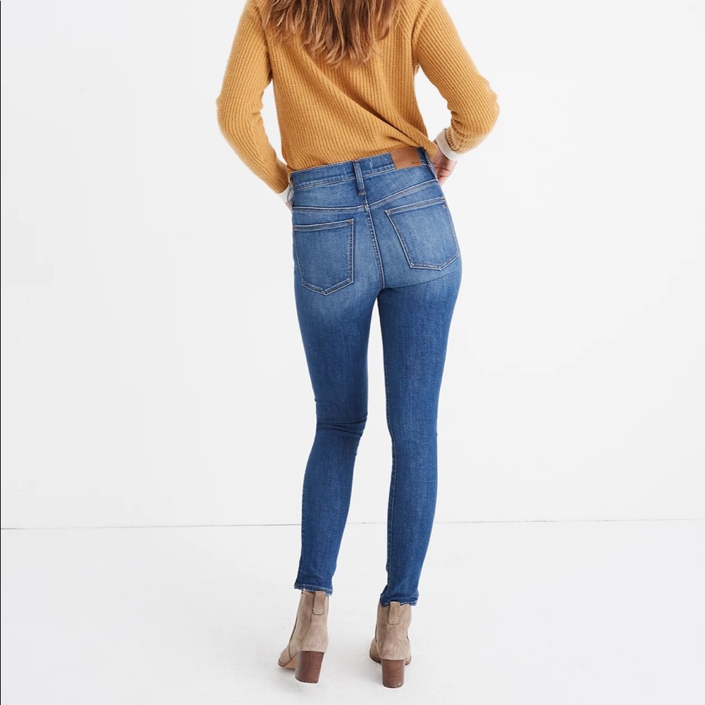 Madewell 9” Skinny Raw Hem Jeans in Pendale Wash